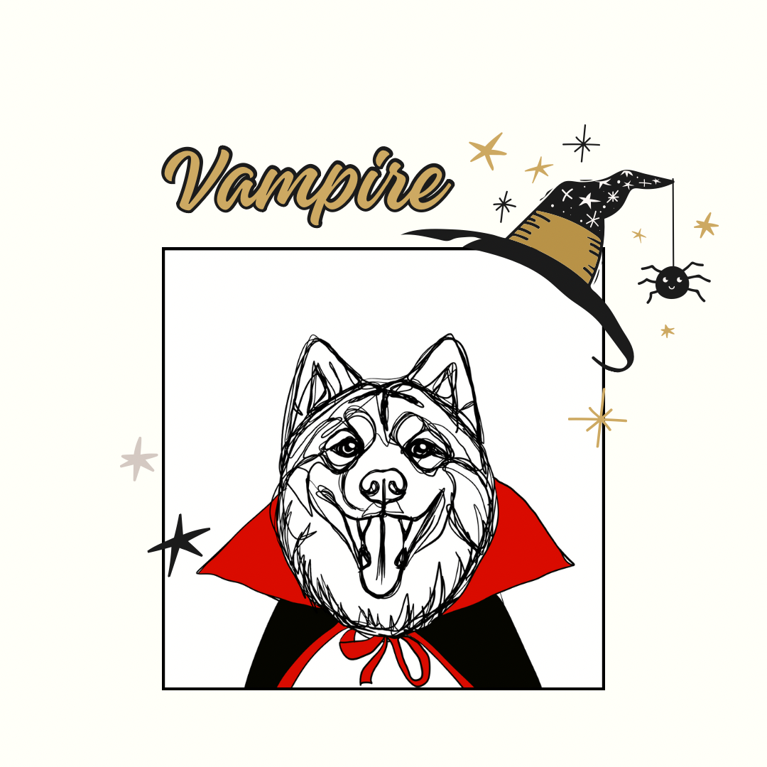 01CI3 Custom Portrait - Costume Dog Illustration | Digital Download | Festive | Print as you like